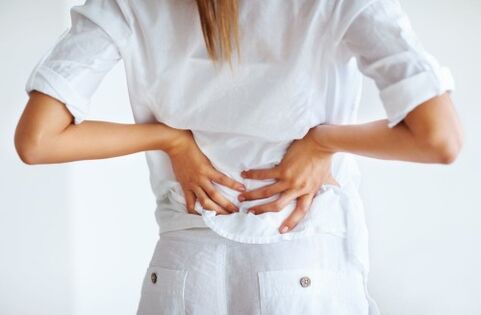 back pain in a woman